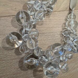 Clear Bubble Adjustable Beaded Statement Necklace